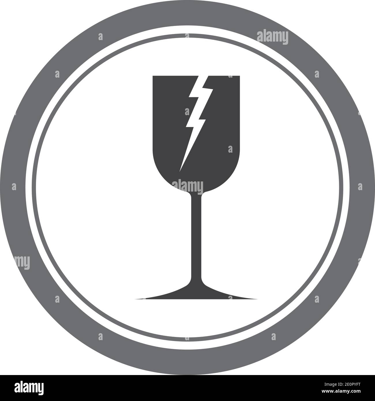 fragile glass - vector icon Stock Vector Image & Art - Alamy