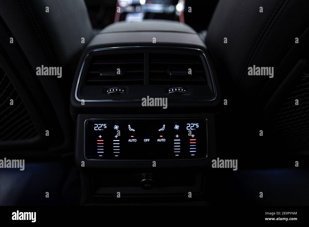 Rear seat air conditioning control panel in modern car Stock Photo Alamy