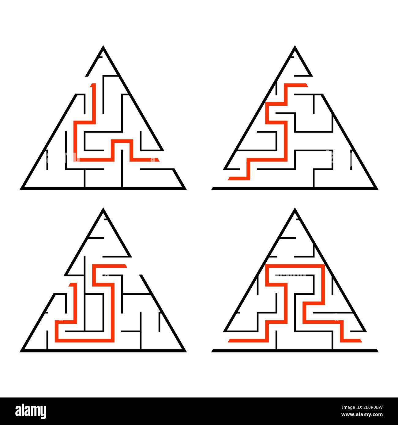A set of mazes. Game for kids. Puzzle for children. Labyrinth conundrum