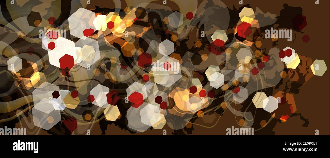 Abstract multicolor hecagonal cells background layered eps10 vector illustration. You can add your own text under one of the template layers and lower Stock Vector