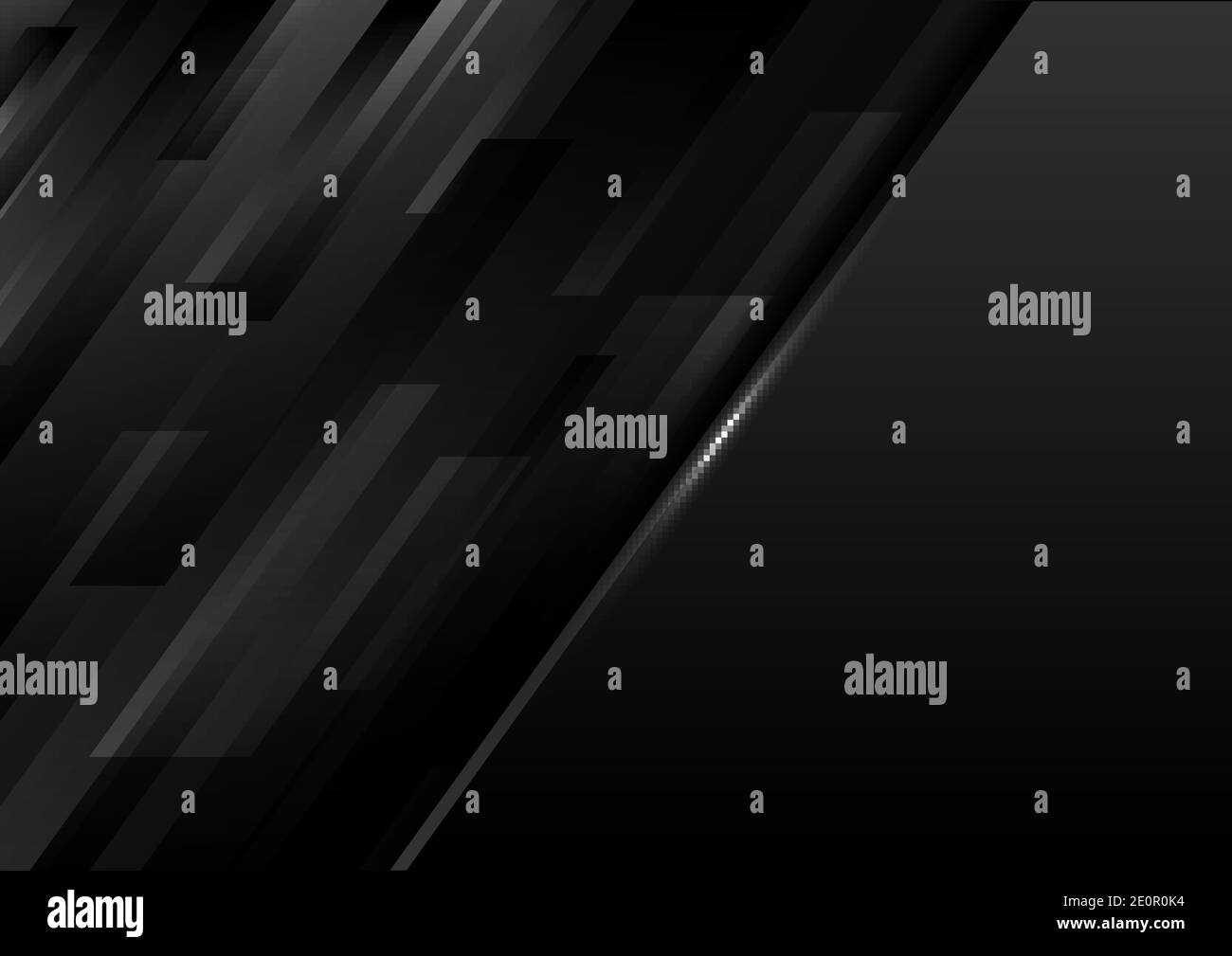 Abstract modern template black geometric diagonal stripes on dark ...