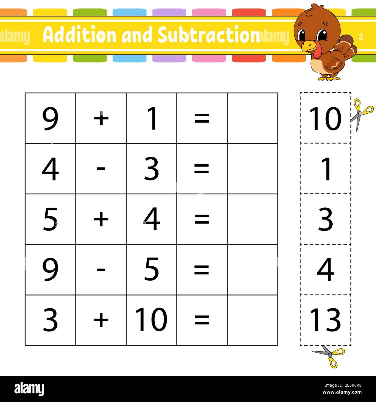 Addition and subtraction. Task for kids. Education developing worksheet. Activity page. Game for children. Funny character. Isolated vector illustrati Stock Vector Image & Art - Alamy Addition And Subtraction. Task For Kids. Education Developing Worksheet. Activity Page. Game For Children. Funny Character. Isolated Vector Illustrati Stock Vector Image & Art - Alamy