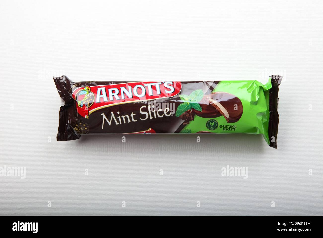 Arnott's Mint Slice biscuits Stock Photo Alamy