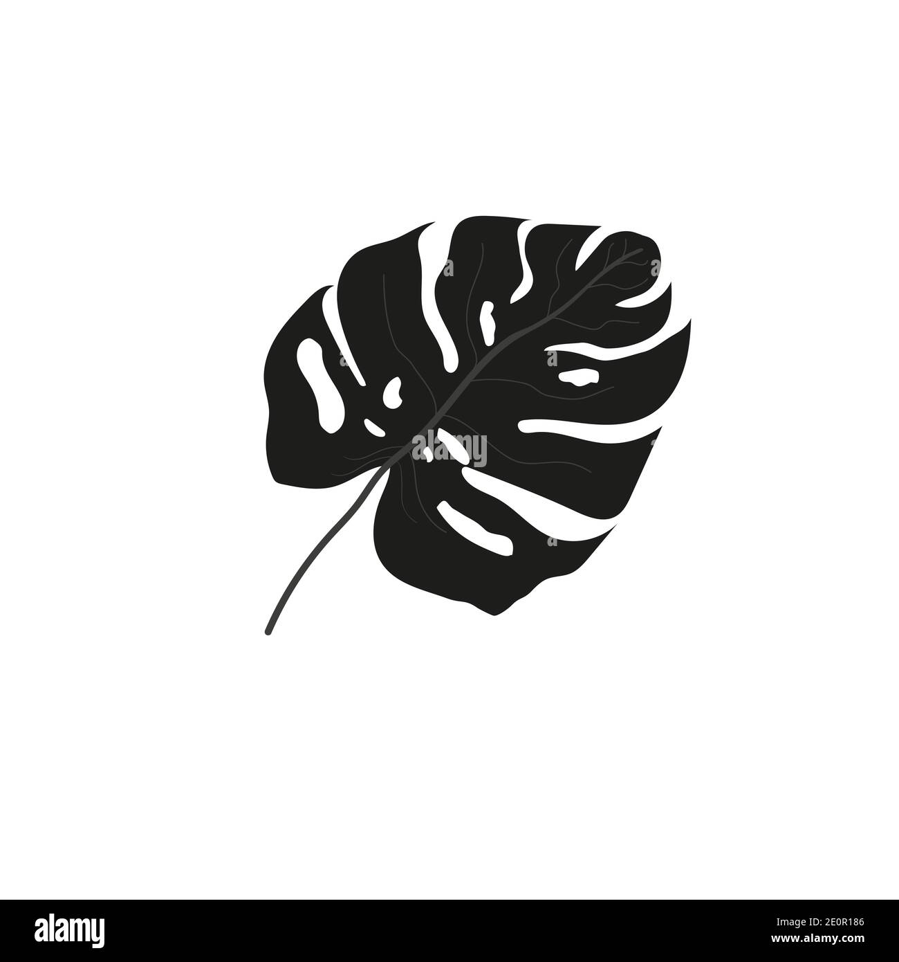 Monstera leaf grunge Stock Vector Images - Alamy