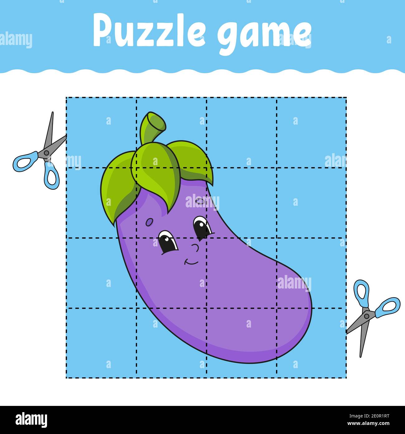 Puzzle game for kids. Education developing worksheet. Learning game for children. Activity page. For toddler. Riddle for preschool. Simple flat isolat Stock Vector