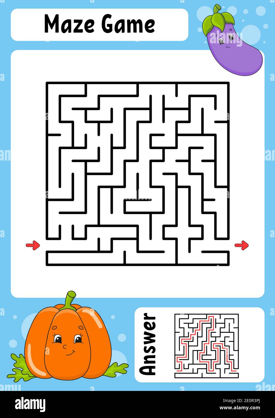 Maze. Game for kids. Funny labyrinth. Education developing worksheet ...