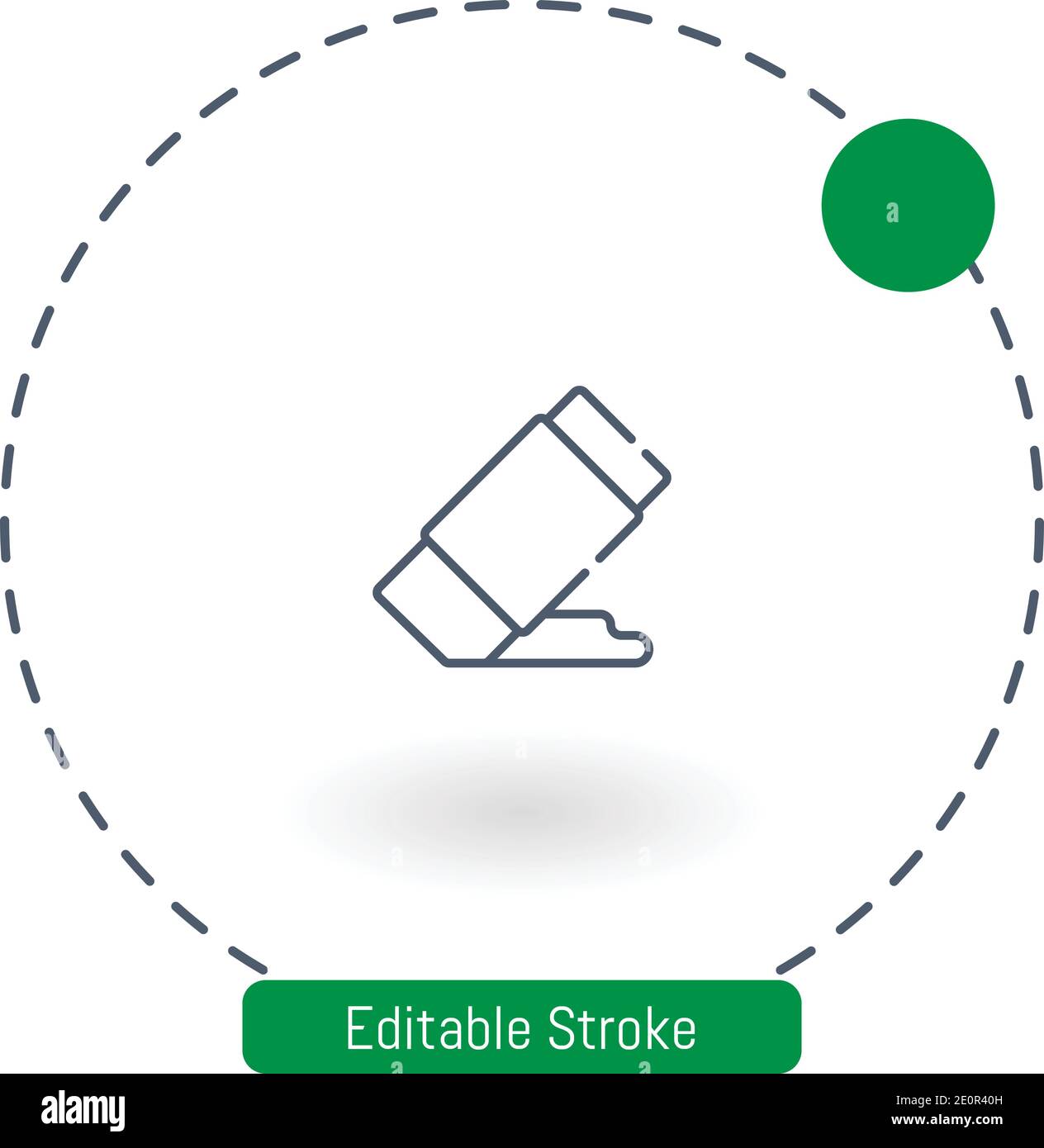 eraser tool vector icon editable stroke outline icons for web and mobile Stock Vector