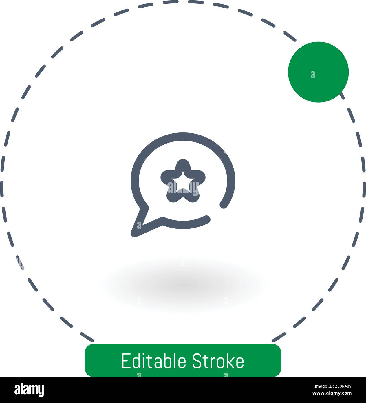 starred message vector icon editable stroke outline icons for web and mobile Stock Vector