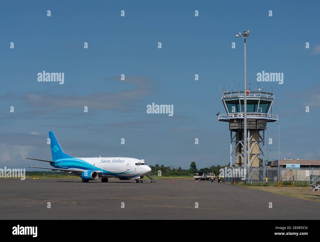 Boeing 737-300 cargo version from Nauru Airlines at Nadzab Airport in ...