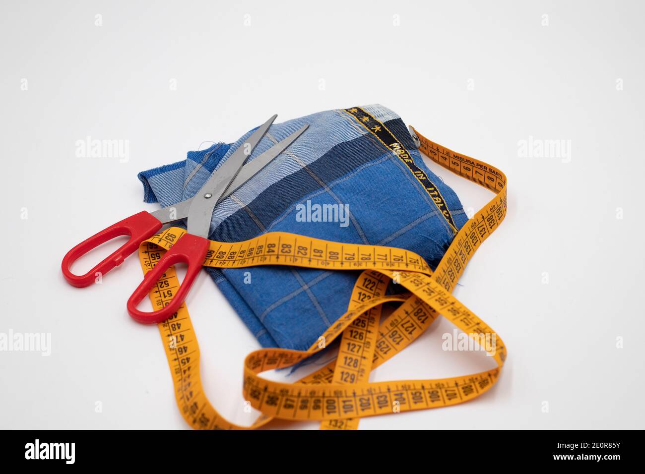 Scissors and made in Italy fabric Scissors and made in Italy fabric on