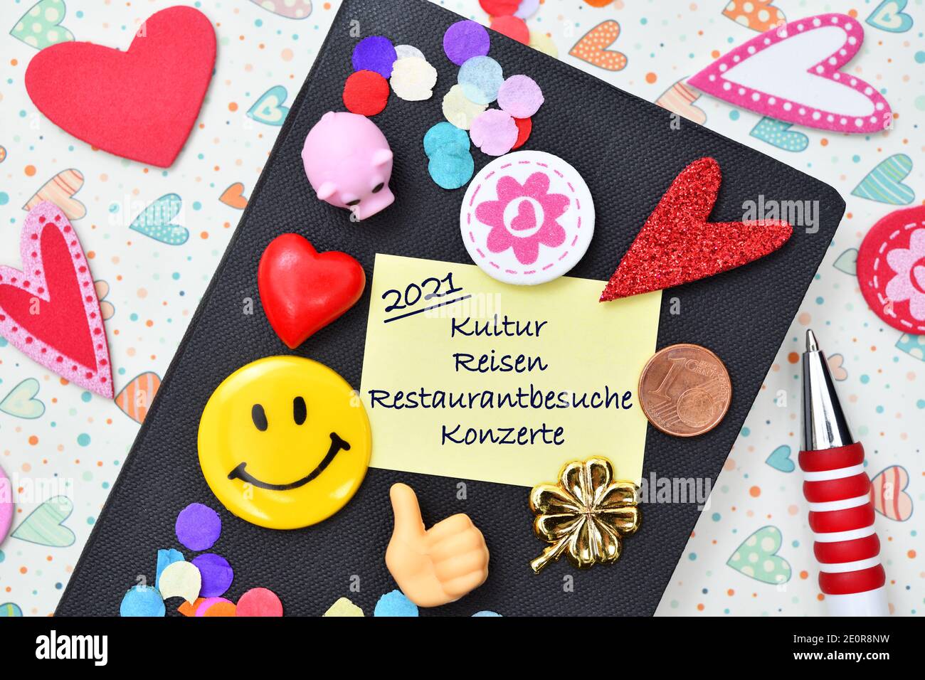 New Years Resolutions, Symbolic Image Stock Photo