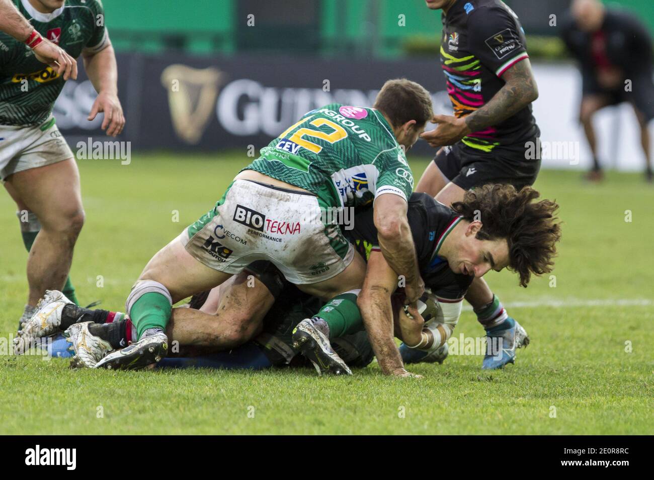 Treviso, Italy. 02nd Jan, 2021. tommaso boni zebre during Benetton Treviso  vs Zebre Rugby, Rugby Guinness Pro 14 match in Treviso, Italy, January 02  2021 Credit: Independent Photo Agency/Alamy Live News Stock Photo - Alamy