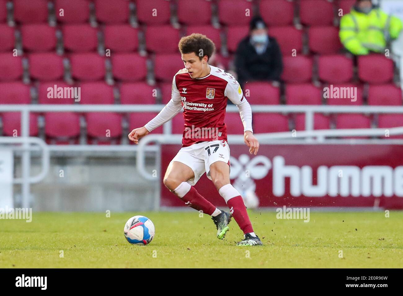 NORTHAMPTON, ENGLAND. JANUARY 2ND. Northampton Town's Shaun McWilliams during the first half of the Sky Bet League One match between Northampton Town and Sunderland at the PTS Academy Stadium, Northampton on Saturday 2nd January 2021. (Credit: John Cripps | MI News) Credit: MI News & Sport /Alamy Live News Stock Photo