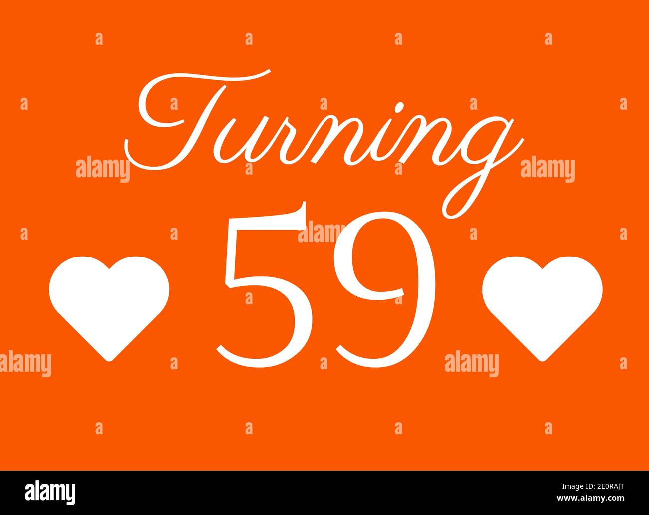 59th birthday card wishes illustration Stock Photo - Alamy