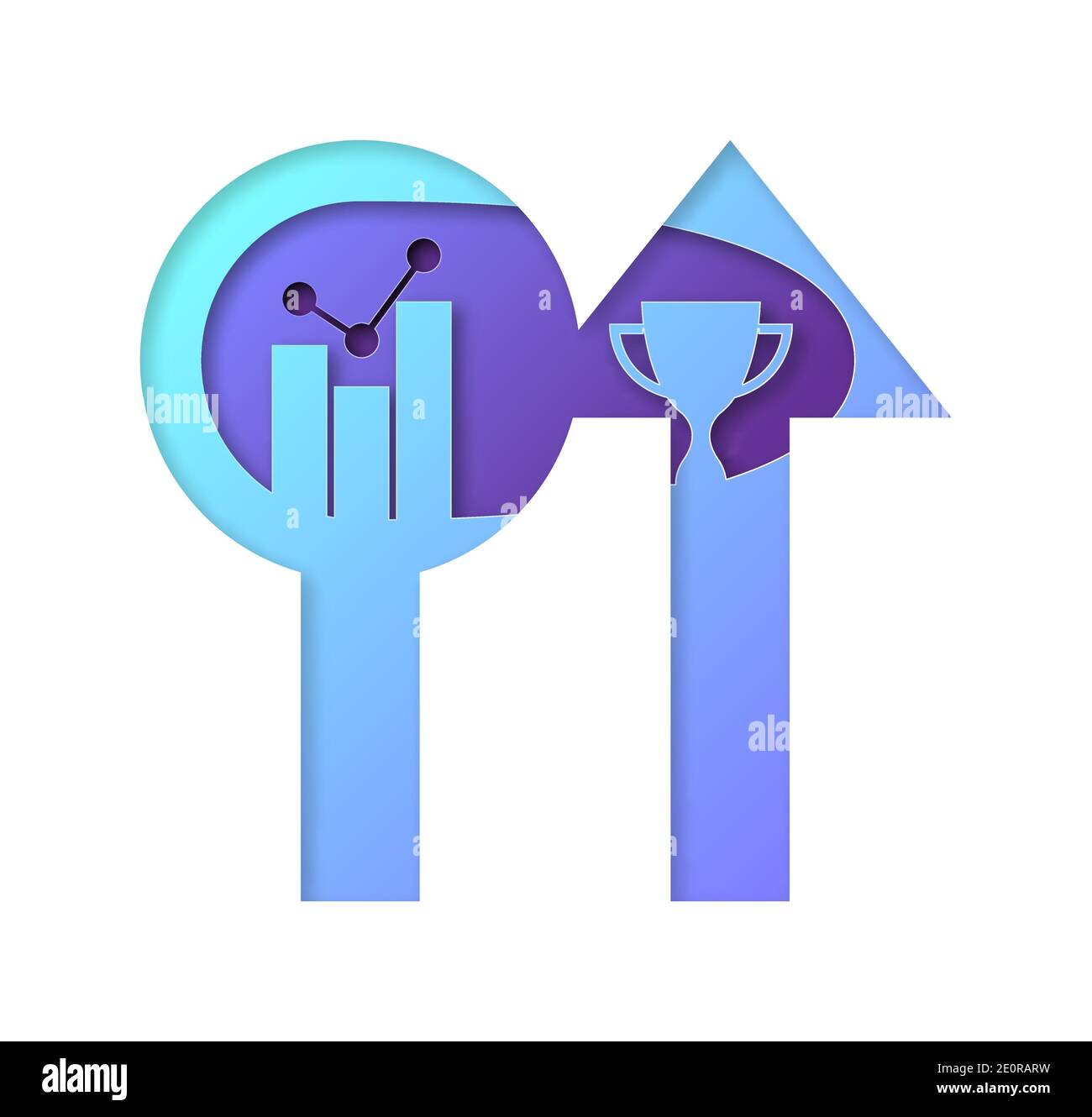 Vector analytics in paper art style Stock Vector