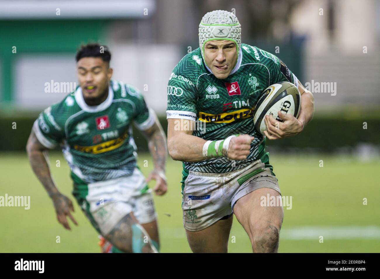 Treviso, Italy. 2nd Jan, 2021. Treviso, Italy, Monigo Stadium, January 02, 2021, nacho brex benetton during Benetton Treviso vs Zebre Rugby - Rugby Guinness Pro 14 match Credit: Alfio Guarise/LPS/ZUMA Wire/Alamy Live News Stock Photo