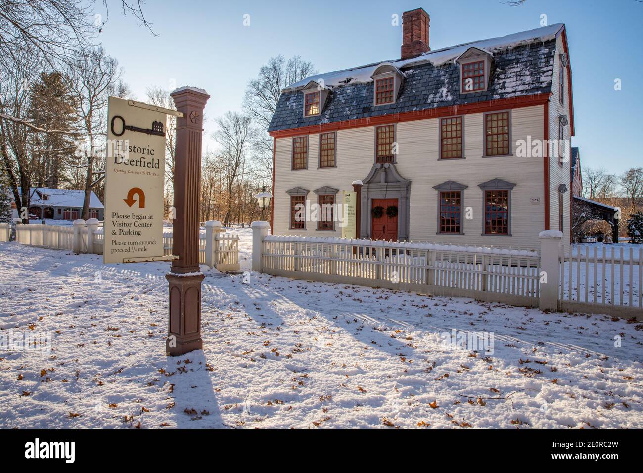 A colonial style home at Deerfield Village, Deerfield, Massachusetts