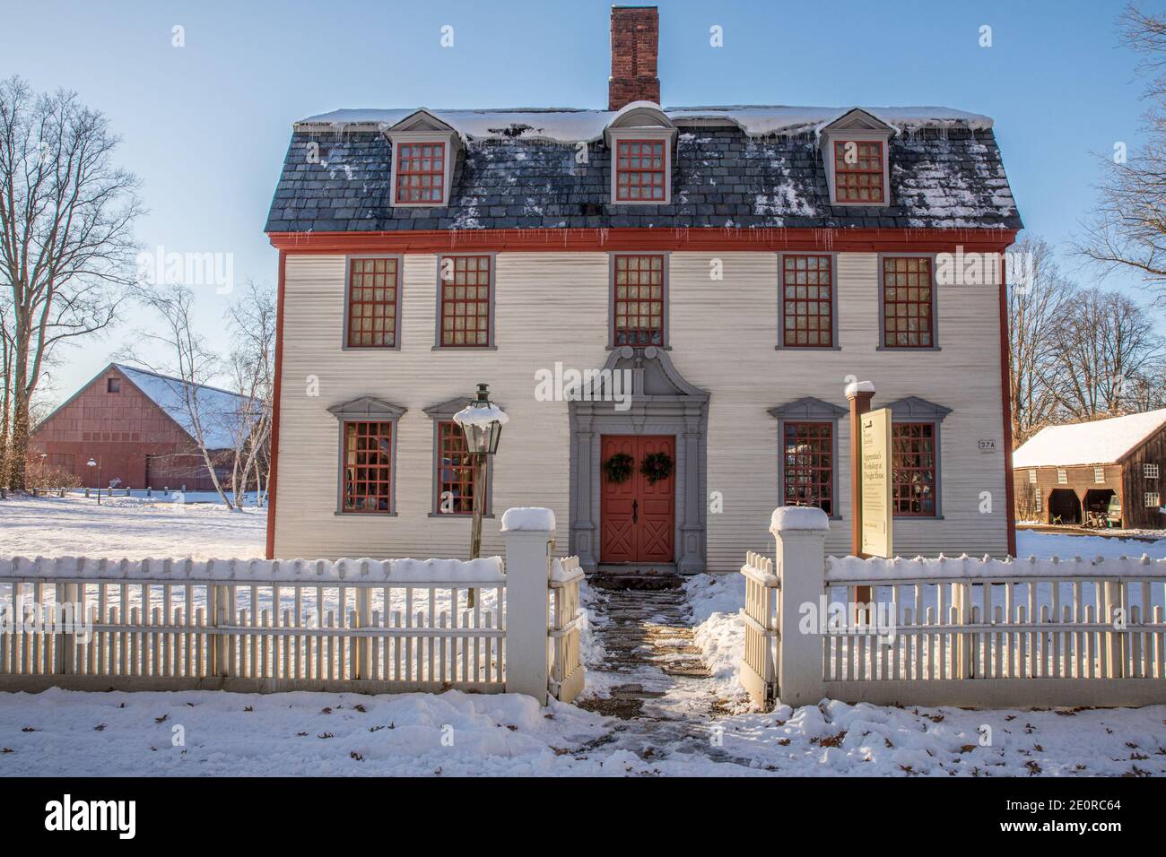 A colonial style home at Deerfield Village, Deerfield, Massachusetts
