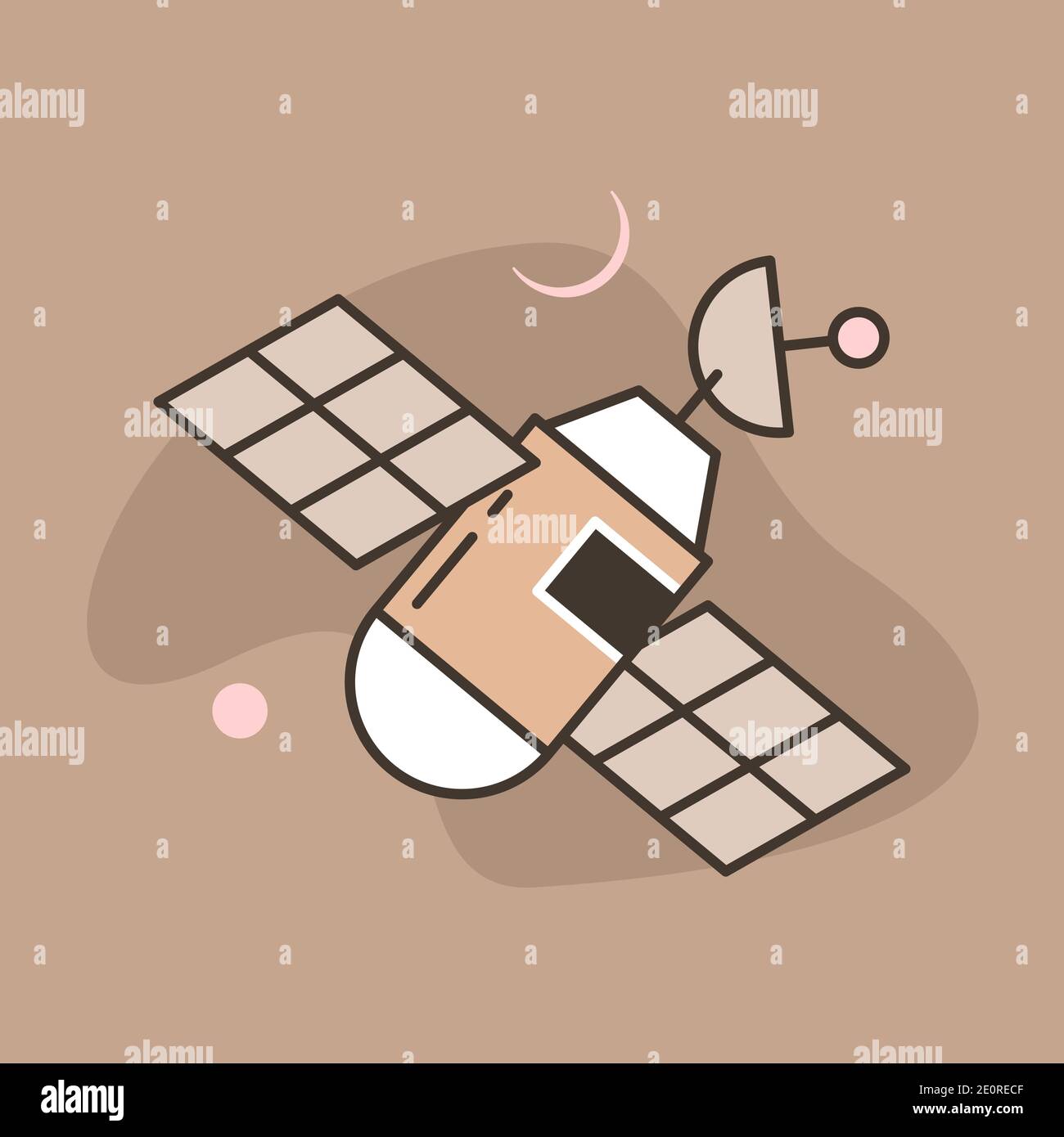 Satellite icon. Communication technology and network concept. Stock Vector