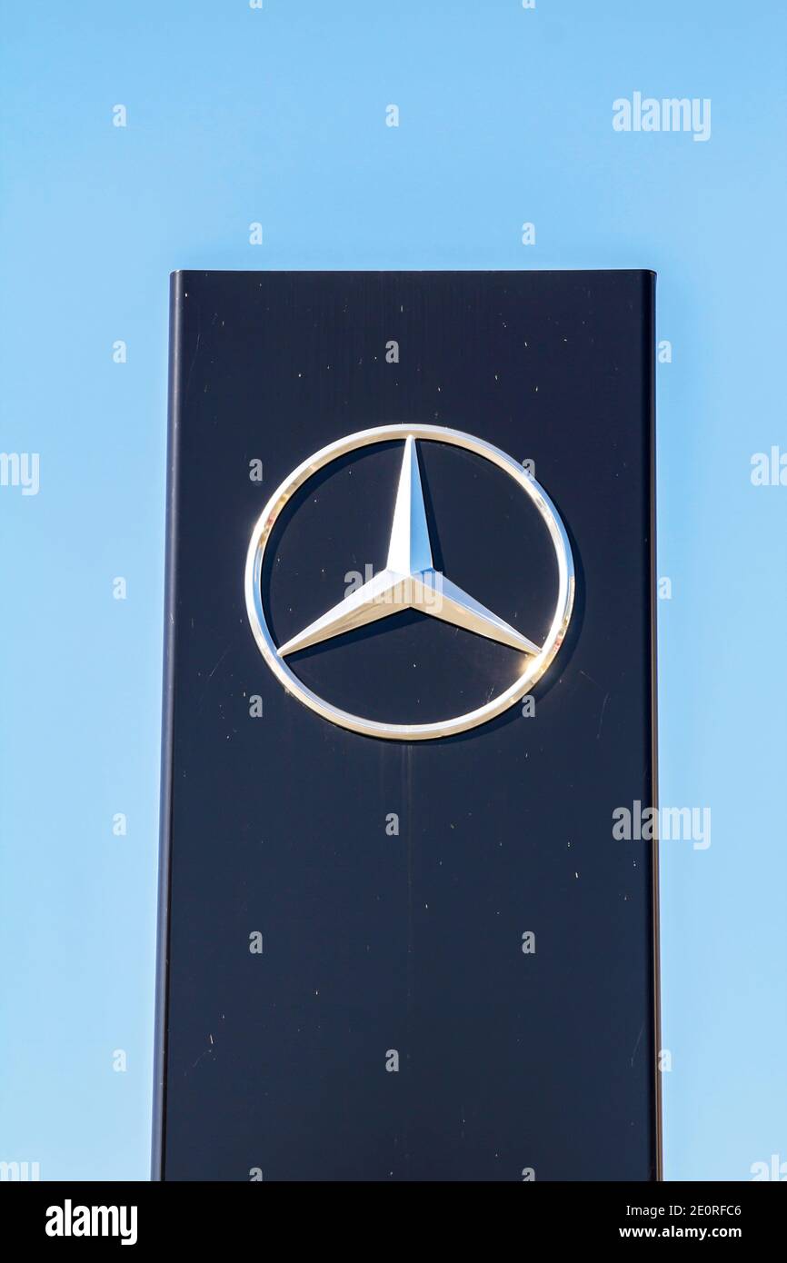 Nurnberg, GERMANY Car dealer MercedesBenz. MercedesBenz is a German