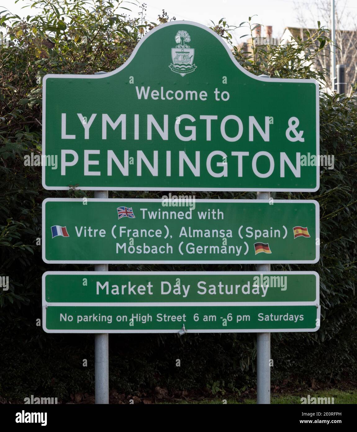 to sign Lymington & Pennington Hampshire, England, UK Stock Photo Alamy