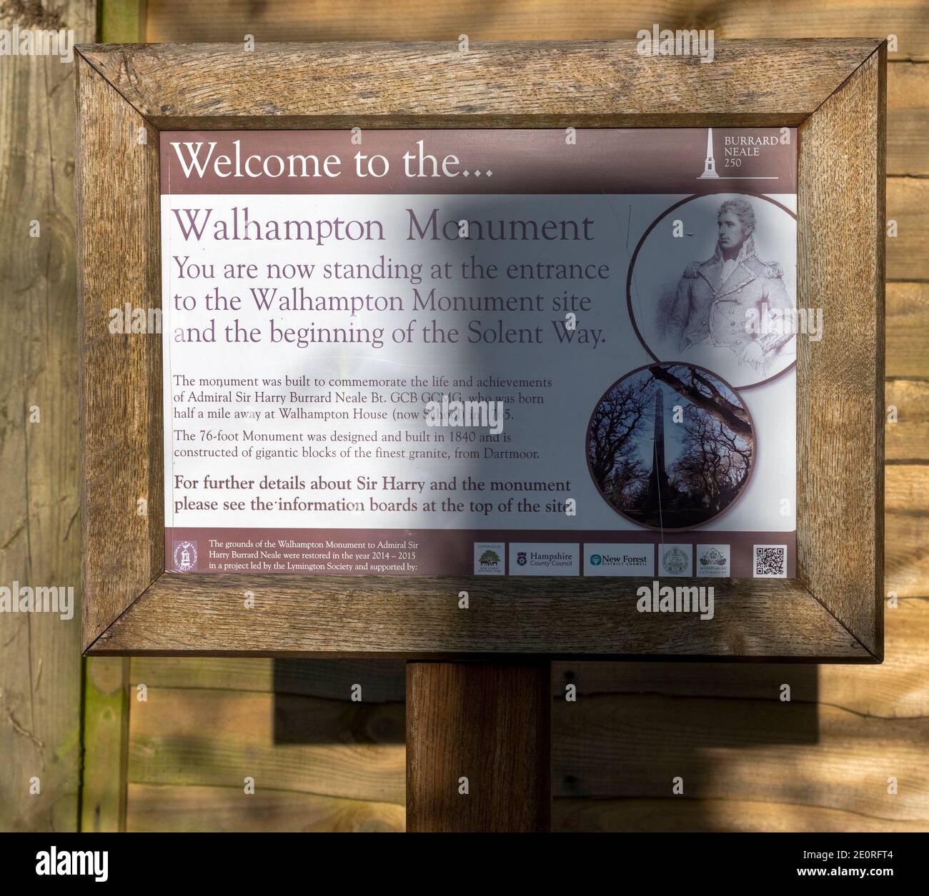 Welcome to sign at Walhampton, Lymington, New Forest, Hampshire, England, UK Stock Photo