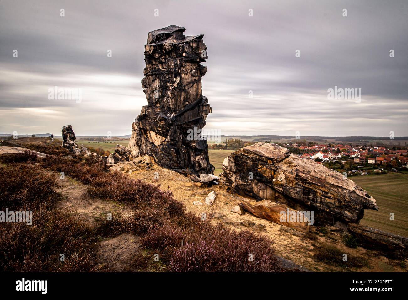 Devils wall in Saxony-Anhalt Stock Photo