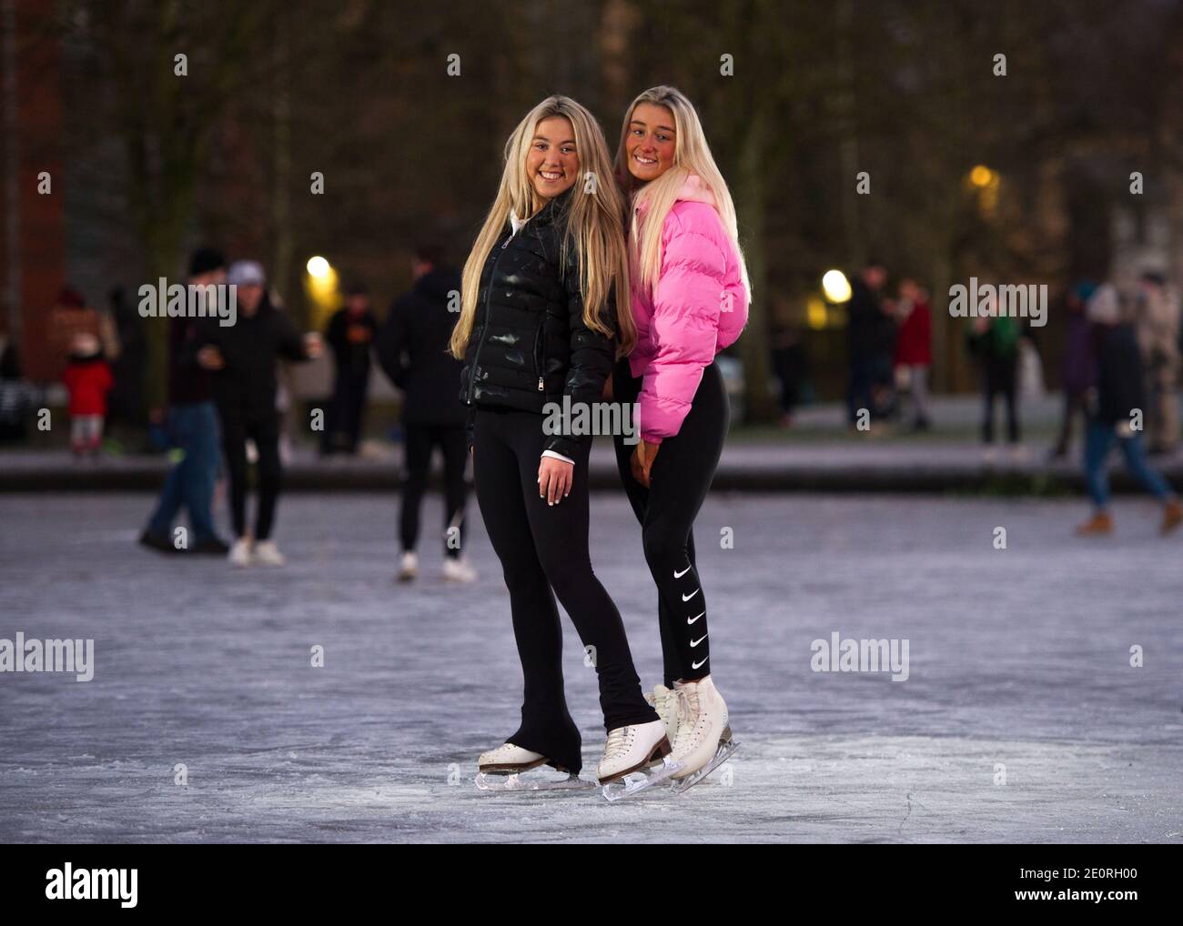 Glasgow, Scotland, UK. 2nd Jan, 2021. Pictured Figure skaters, (left