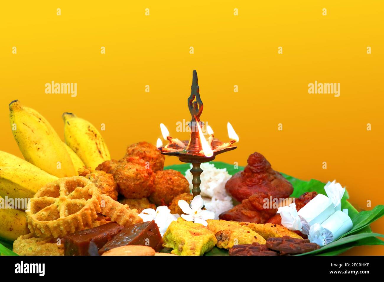 Sinhala Tamil New Year Traditional Foods with Oil lamp Stock Photo - Alamy