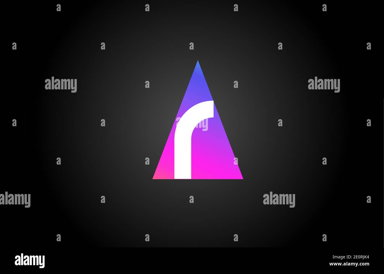 Alphabet letter R logo icon for company and business. Pink blue ...