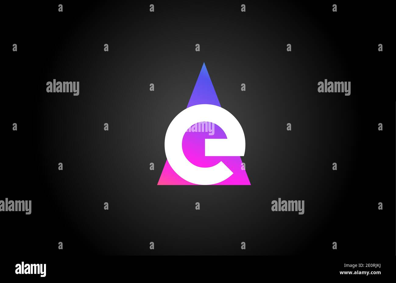 Alphabet letter E logo icon for company and business. Pink blue ...