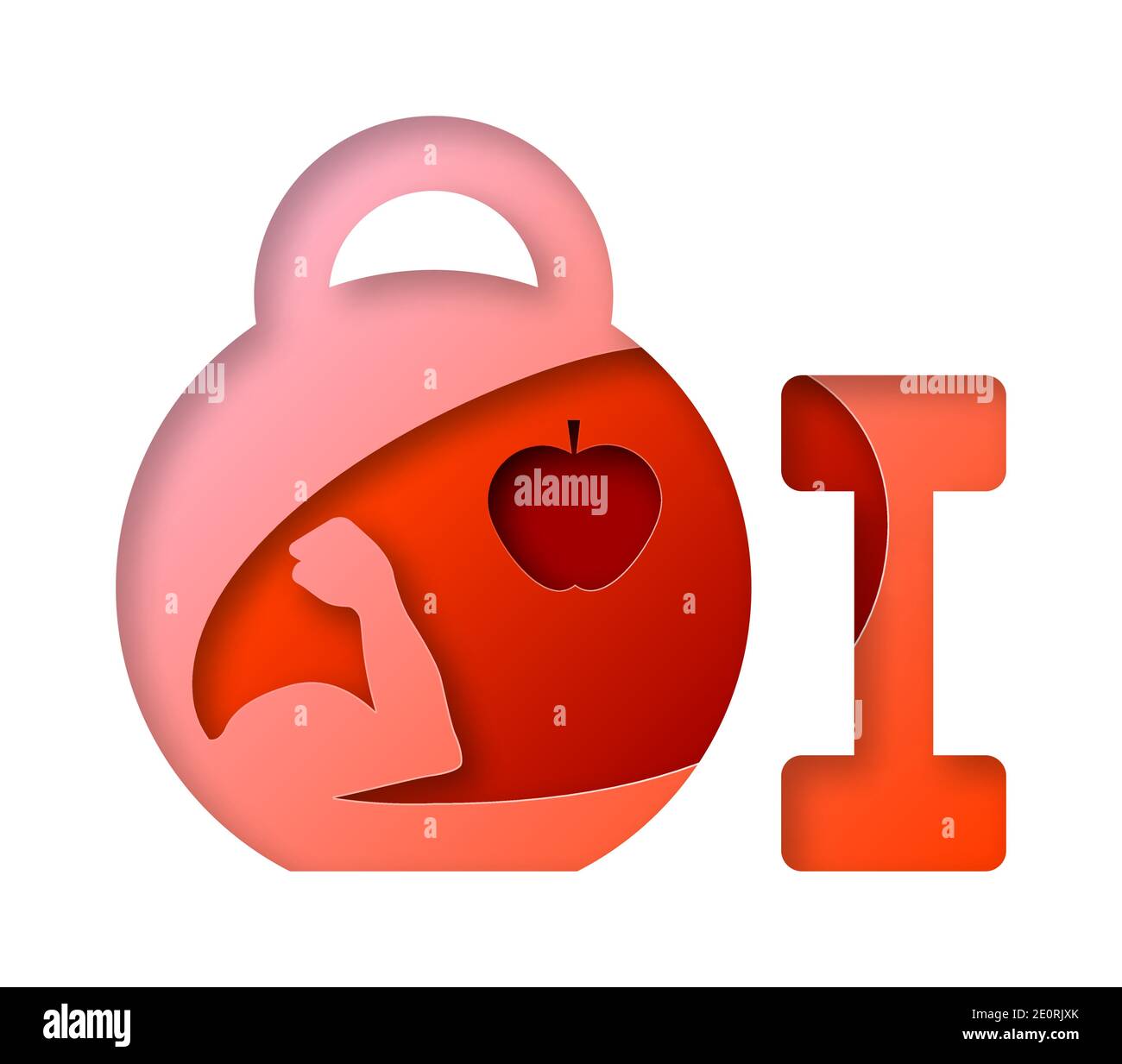 Vector sport in paper art style Stock Vector