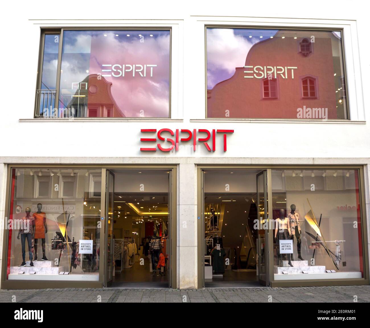 Ingolstadt, GERMANY : Esprit logo on a store front. Esprit is a  manufacturer of clothing, footwear, accessories, jewellery and housewares  Stock Photo - Alamy