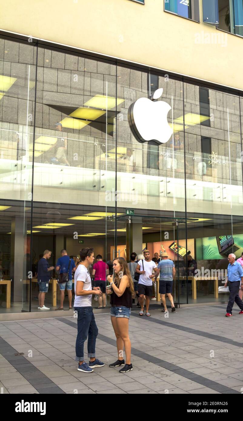 Munich, Germany Apple store logo, Apple Inc sells mobile phones
