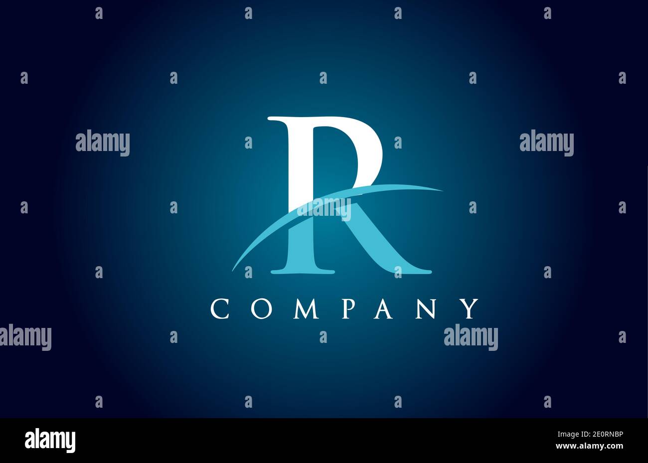 R alphabet letter logo icon for company in blue and white colour ...
