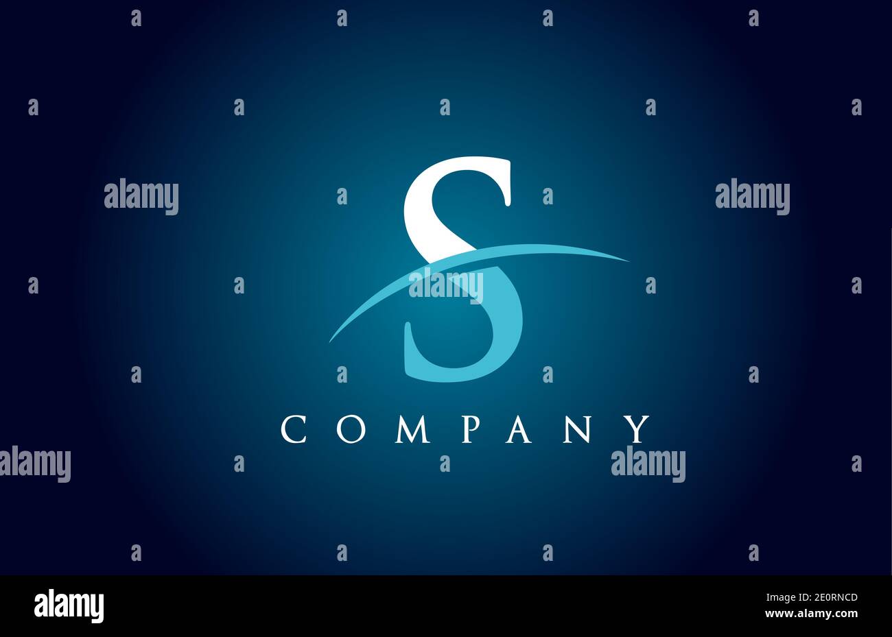 S alphabet letter logo icon for company in blue and white colour ...