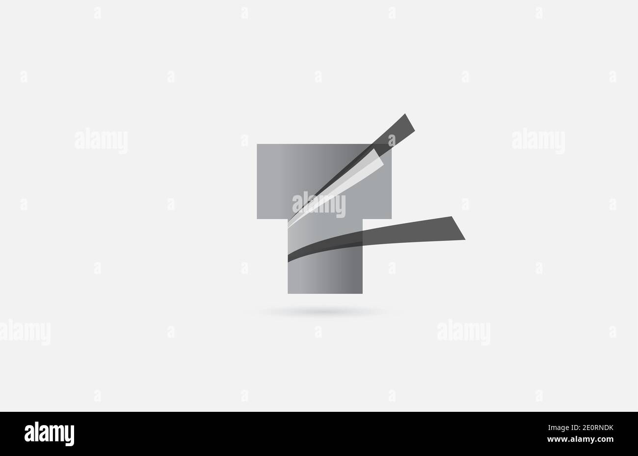 grey black T alphabet letter logo icon for company. Creative design for ...