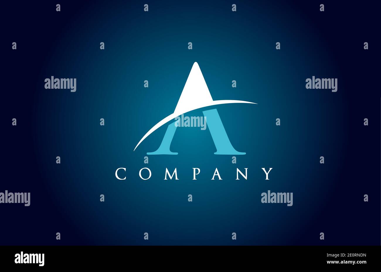 A alphabet letter logo icon for company in blue and white colour ...