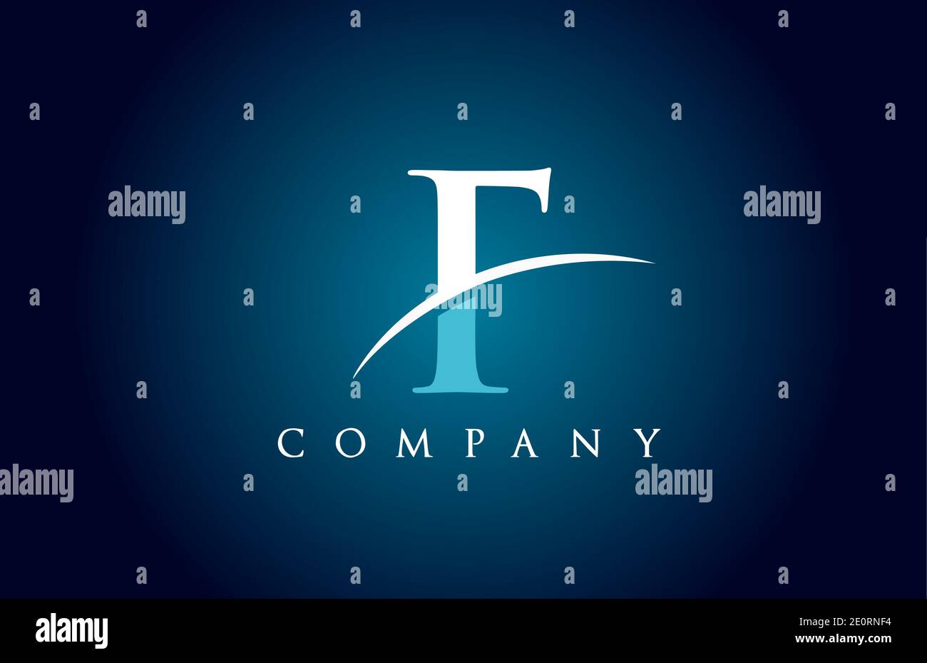 F alphabet letter logo icon for company in blue and white colour ...