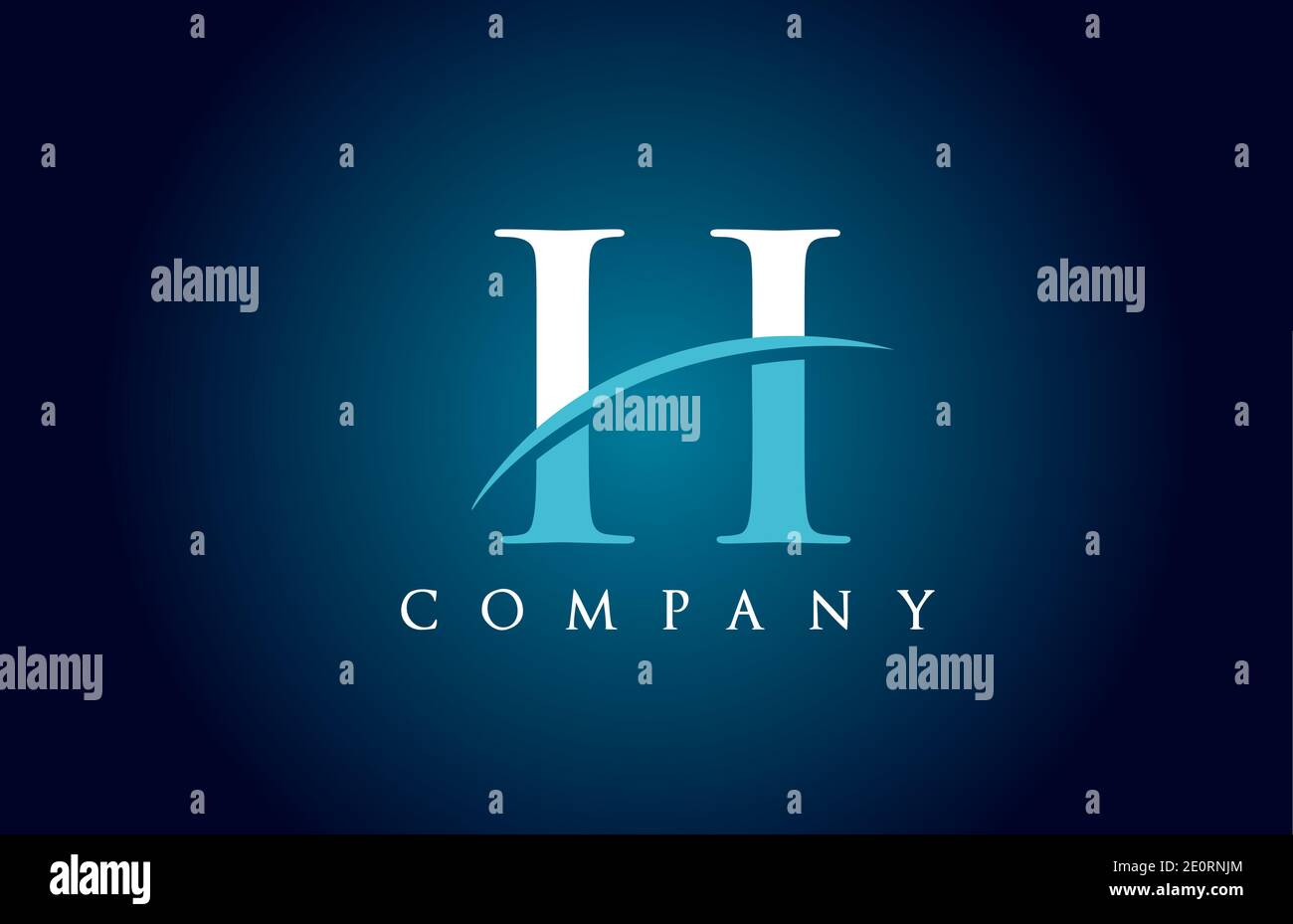 H alphabet letter logo icon for company in blue and white colour ...
