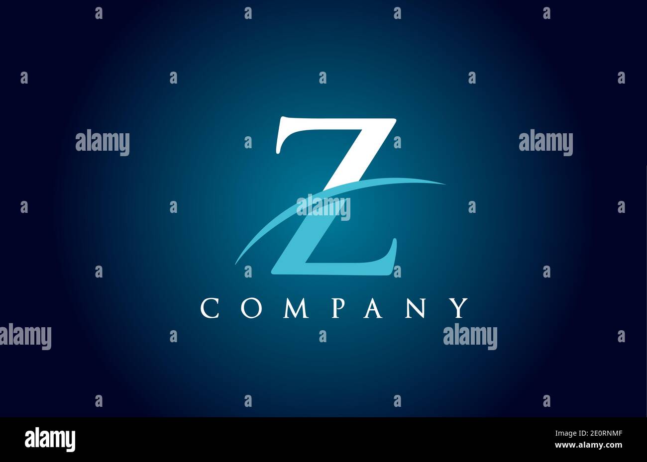 Z alphabet letter logo icon for company in blue and white colour ...