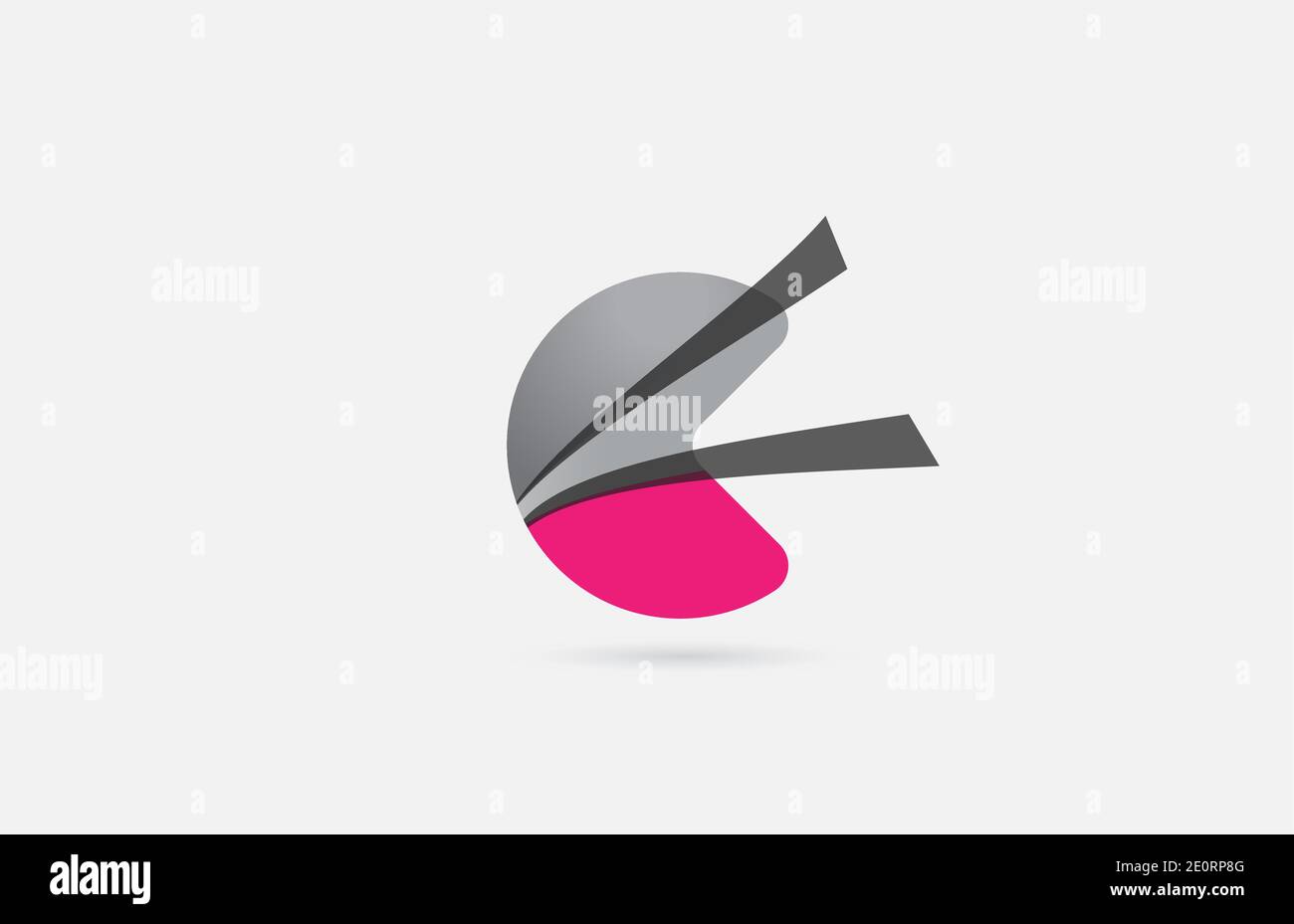 pink grey C alphabet letter logo icon for corporate. Creative design ...