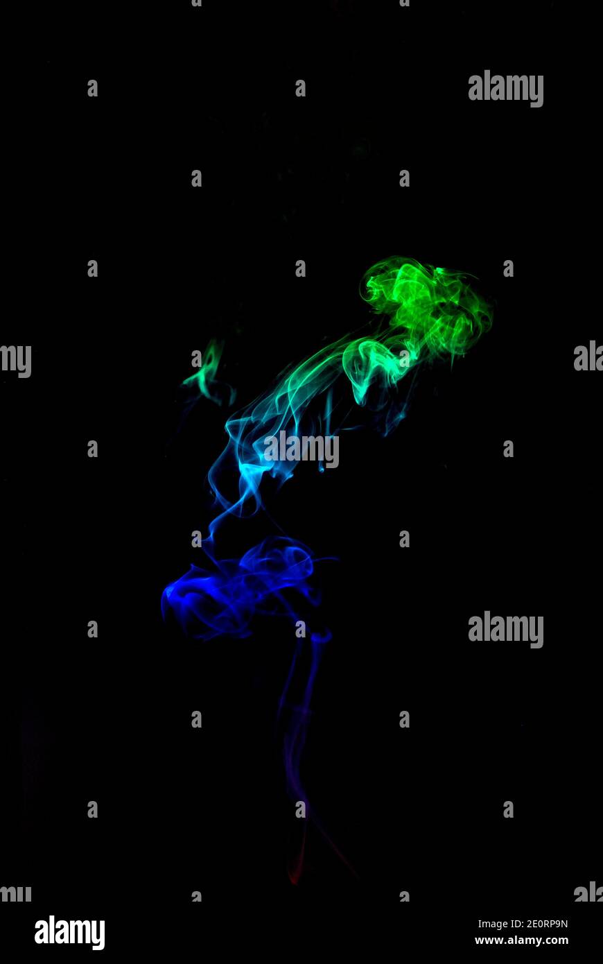 green blue smoke on black background Stock Photo - Alamy