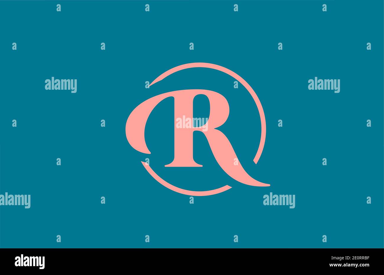 R alphabet letter logo icon in pastel colors. Elegant and creative ...