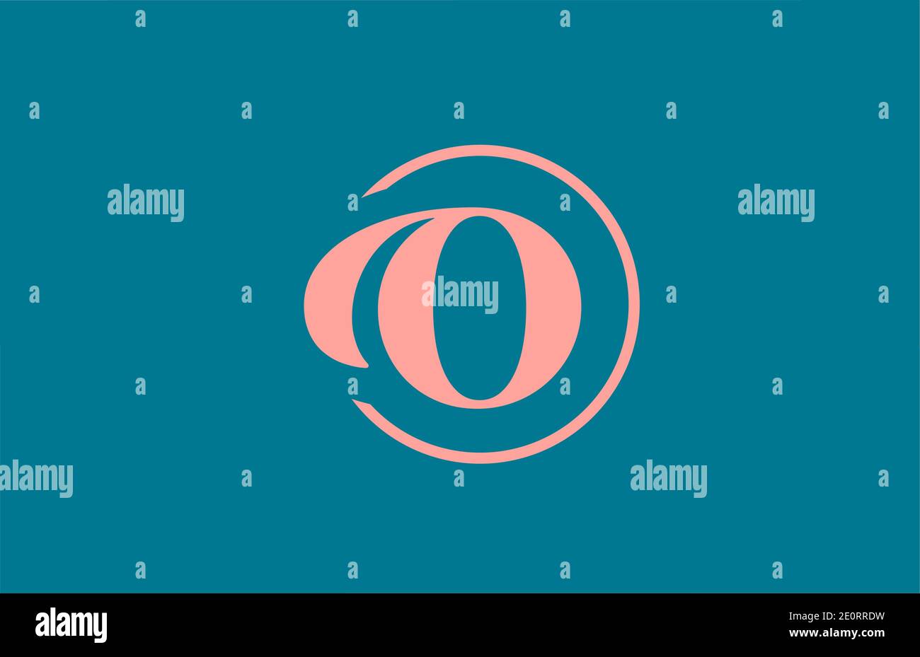 O alphabet letter logo icon in pastel colors. Elegant and creative ...