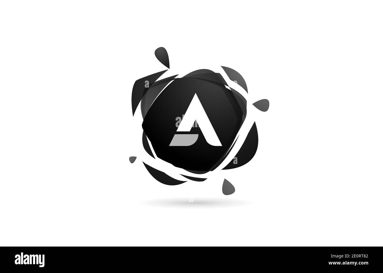 A alphabet letter logo icon. Black and white creative template design ...