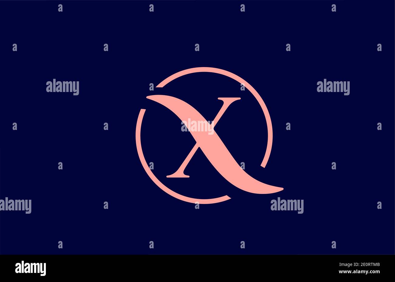 X alphabet letter logo icon in pink and blue colors. Elegant circle ...