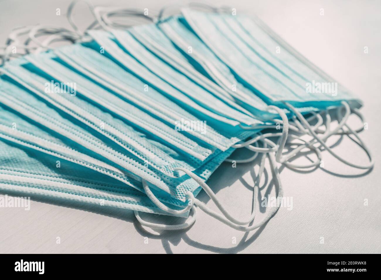 PPE medical supplies for healthcare workers. Many new surgical face