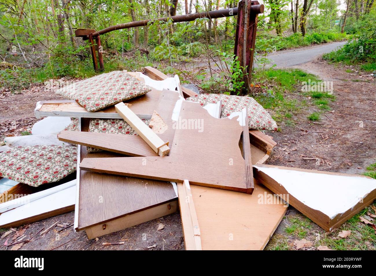 Illegal Dumping Stock Photo