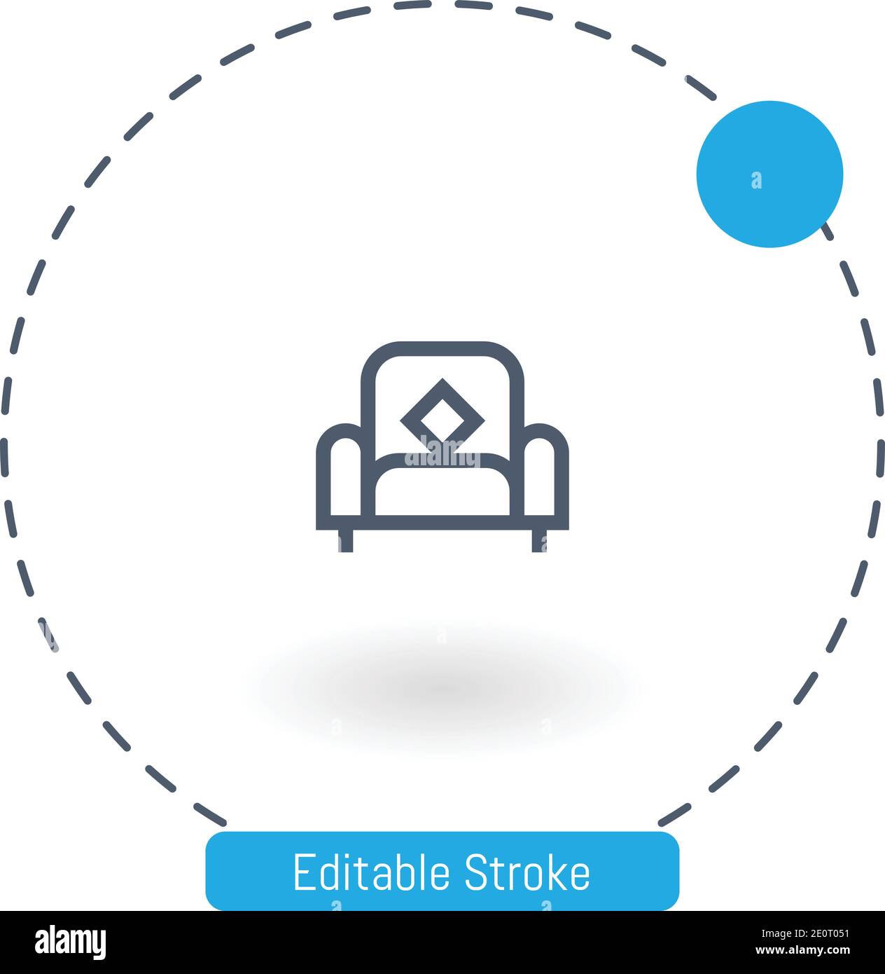single vector icon editable stroke outline icons for web and mobile Stock Vector